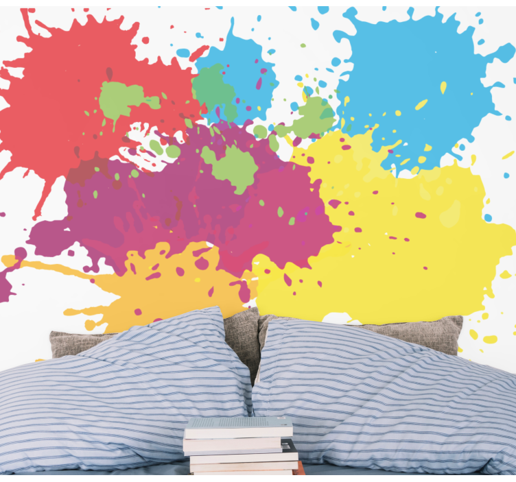 Urban wall mural colorful splash designs - TenStickers