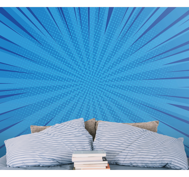 Urban wall mural dynamic blue explosion - TenStickers