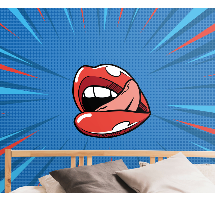 Urban wall mural lively mouth pop - TenStickers