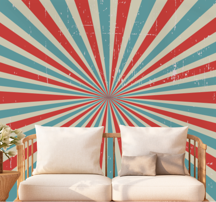 Urban wall mural radial color explosion - TenStickers