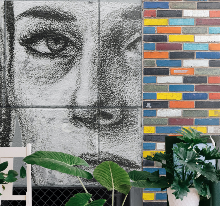 Urban wall mural unique city portrait - TenStickers