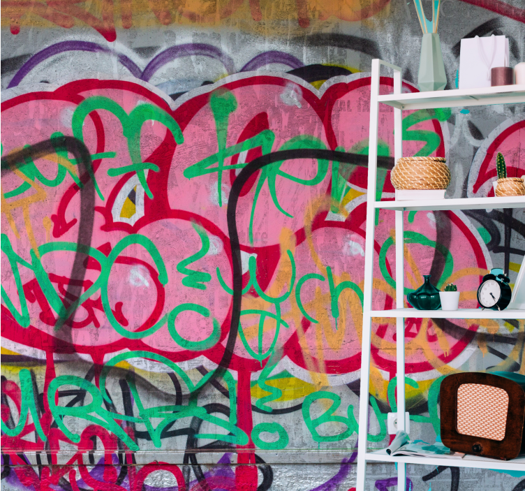 Urban wall mural vibrant city artistry - TenStickers
