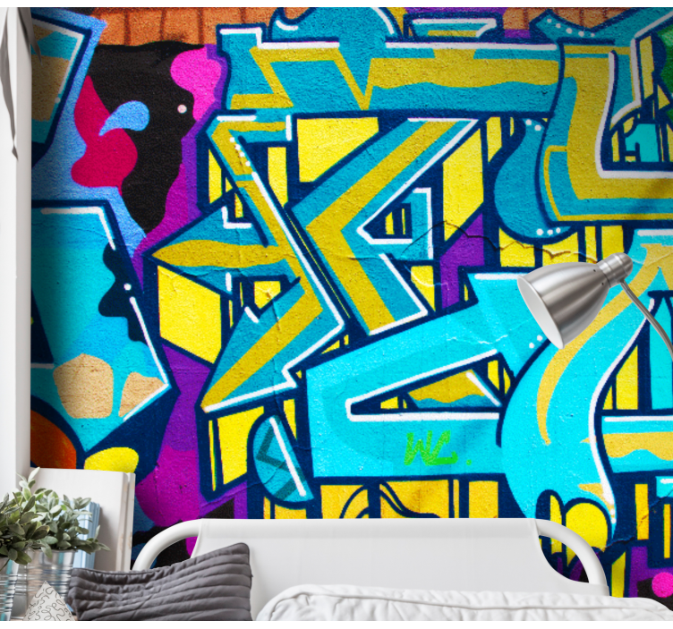 Urban wall mural vibrant city expression - TenStickers