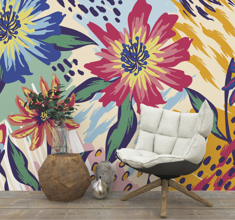 Van Gogh flowers Classic Art Wall Mural - TenStickers