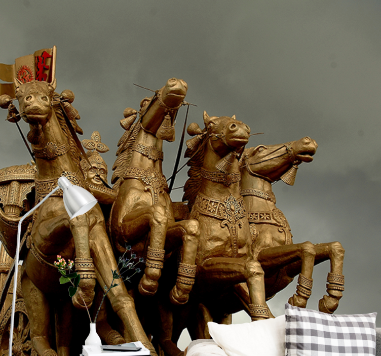 Vehicle wall mural historical chariot horses - TenStickers