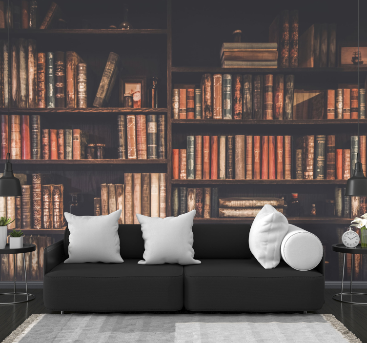Vintage BookShelf wall mural - TenStickers
