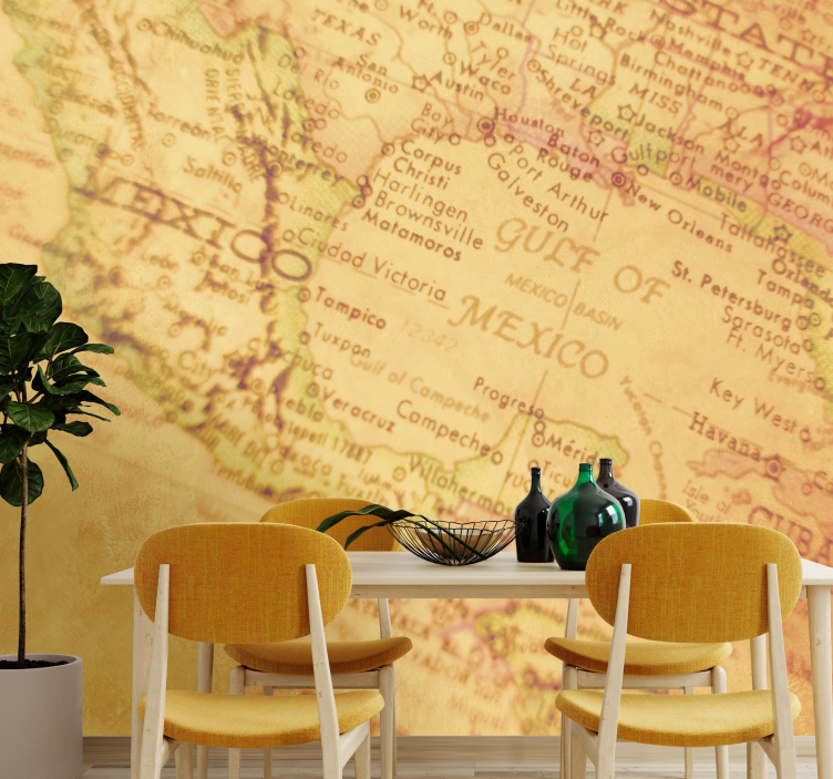 Vintage Map Design world map mural - TenStickers