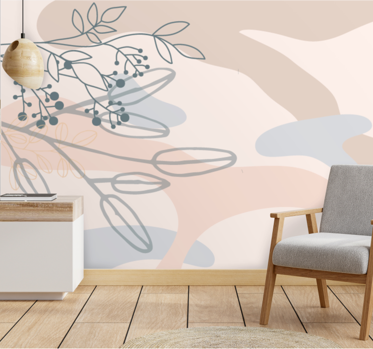 Wall mural abstract floral design - TenStickers