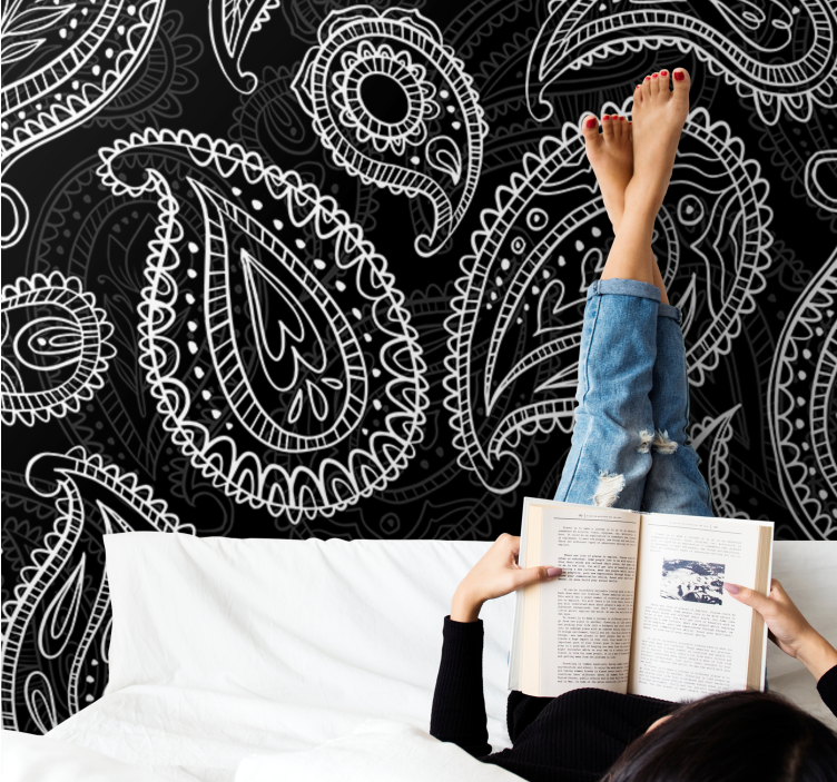 Wall mural intricate paisley patterns - TenStickers