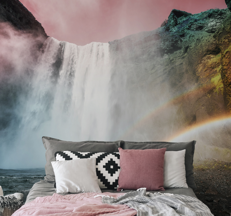 Waterfall mural grand cascade view - TenStickers