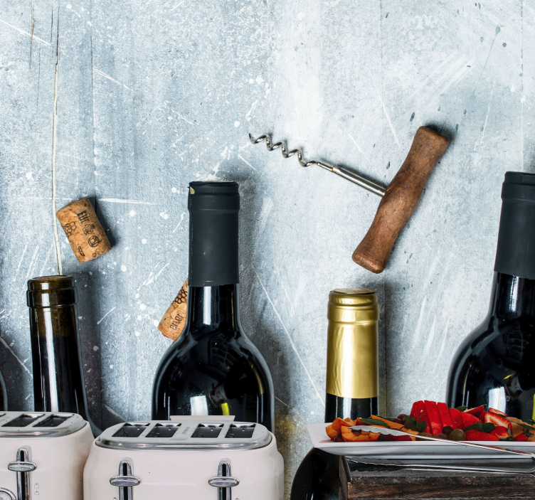 Wine Bottles Arrangement music wall mural - TenStickers