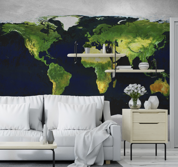 Stunning World map wall mural - TenStickers