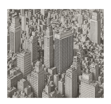 Black and white overview teenage wall mural - TenStickers