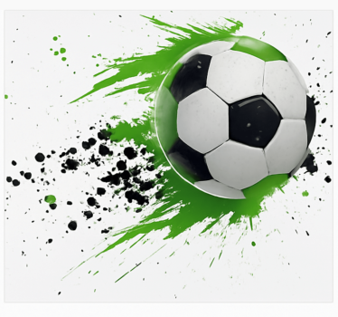 Green football ball teenage wall mural - TenStickers