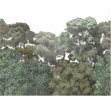 Elegant rainforest motif teenage wall mural - TenStickers