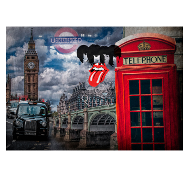 Collage of London wall mural - TenStickers