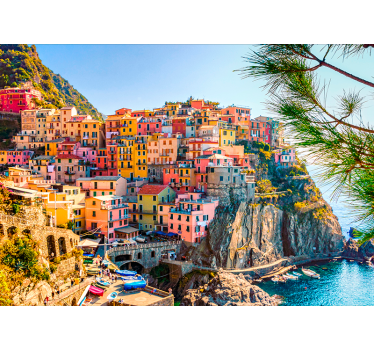 Italian coast mural wallpaper - TenStickers