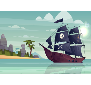 Big pirate ship Children´s Wall Murals - TenStickers