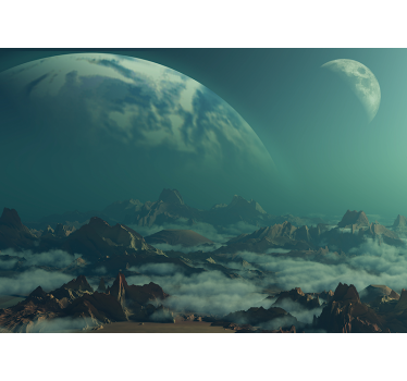 Space science fiction 3d mural wallpaper - TenStickers