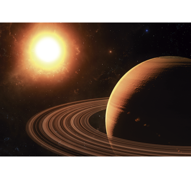 3d outer space and saturn 3d mural wallpaper - TenStickers