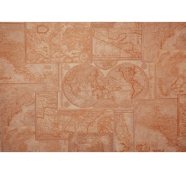 World map mural vintage world maps - TenStickers
