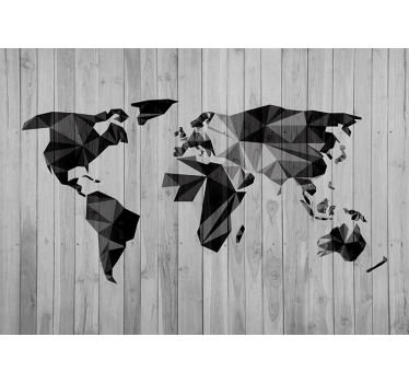 Geometric Global Map world map mural - TenStickers
