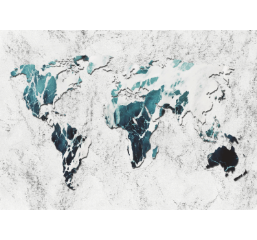 Artistic World Map world map mural - TenStickers