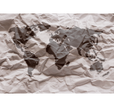 Geographical World Sketch world map mural - TenStickers