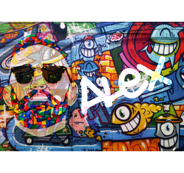 Man with a beard and monsters wall murals for teenage bedrooms - TenStickers