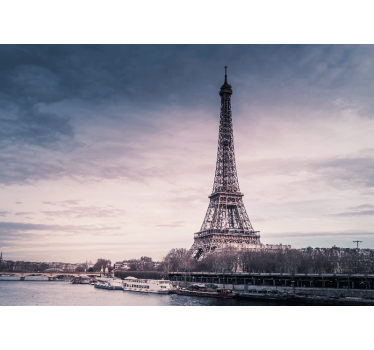 Eiffel Tower Silhouette paris wall mural - TenStickers