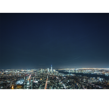 Light Manhattan at night new york mural wallpaper - TenStickers