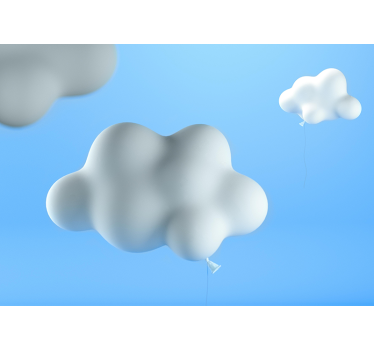 Cloud shaped balloons Children Wall Murals - TenStickers