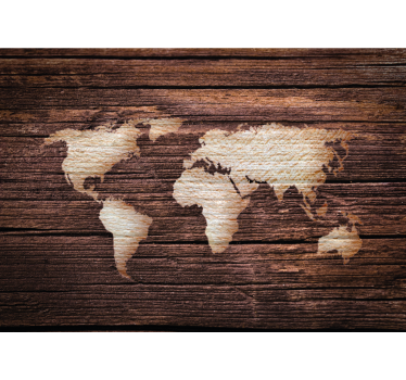 World map mural with world map texture - TenStickers