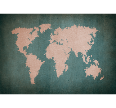 World map mural global world outline - TenStickers