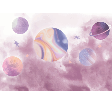 Watercolour bubbles wall murals for teenage bedrooms - TenStickers