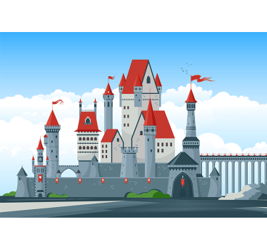 Medieval castle in the distance Children Wall Murals - TenStickers