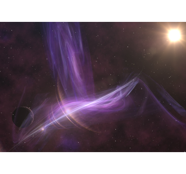 Space starry purple galaxy wall murals - TenStickers