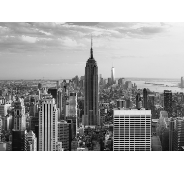 New york wall mural empire state cityscape - TenStickers