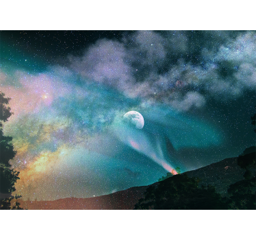 Magical Moon Planet fantasy mural - TenStickers