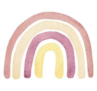 Painted watercolor rainbow wall mural for  children room - TenStickers