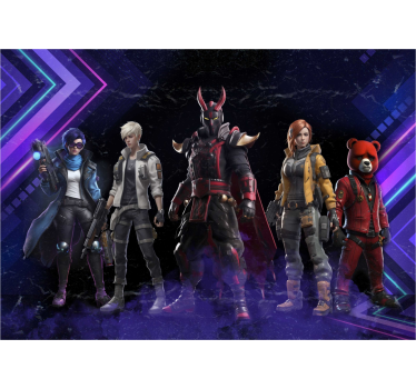 Futuristic characters teenage wall mural - TenStickers