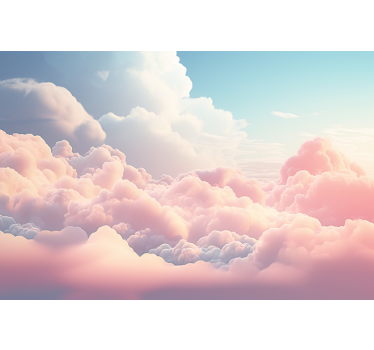 Cloudy pink sky Children's wallpaper - TenStickers