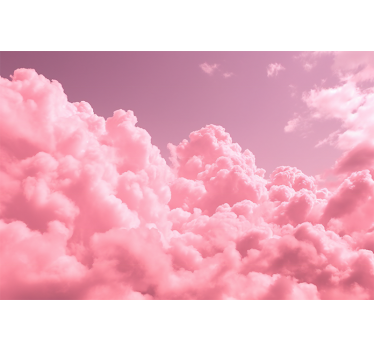 Cloudy pink sky children's wall mural - TenStickers