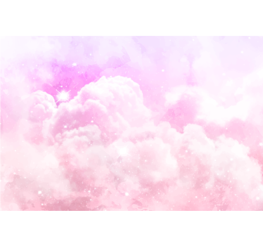 Purple sky Children's wallpaper - TenStickers