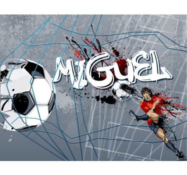 Football player goal Teenage wall mural - TenStickers