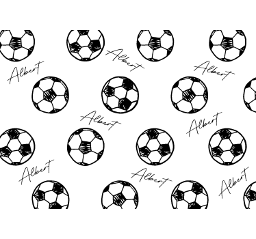 Football with name Kids wall mural - TenStickers
