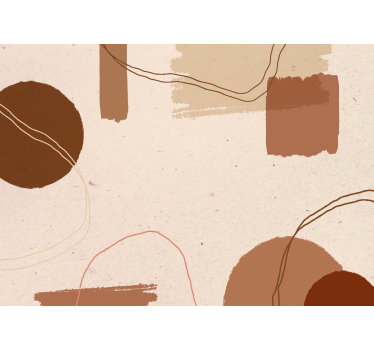 Abstract design terracotta wall mural - TenStickers