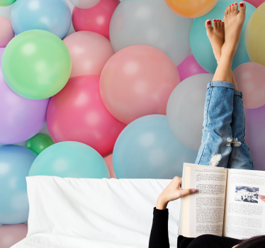 3d colorful pastel balloons Children Wall Murals - TenStickers