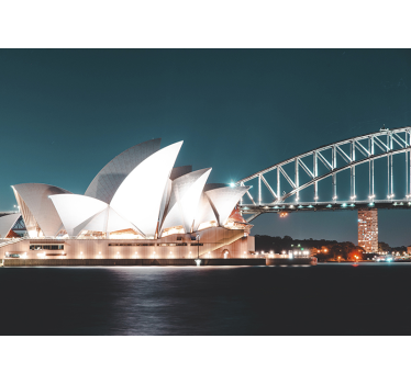 Opera House and Habour Bridge Wall Murals for Bedrooms - TenStickers