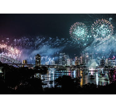 Sydney Fireworks Wall Murals for Bedrooms - TenStickers